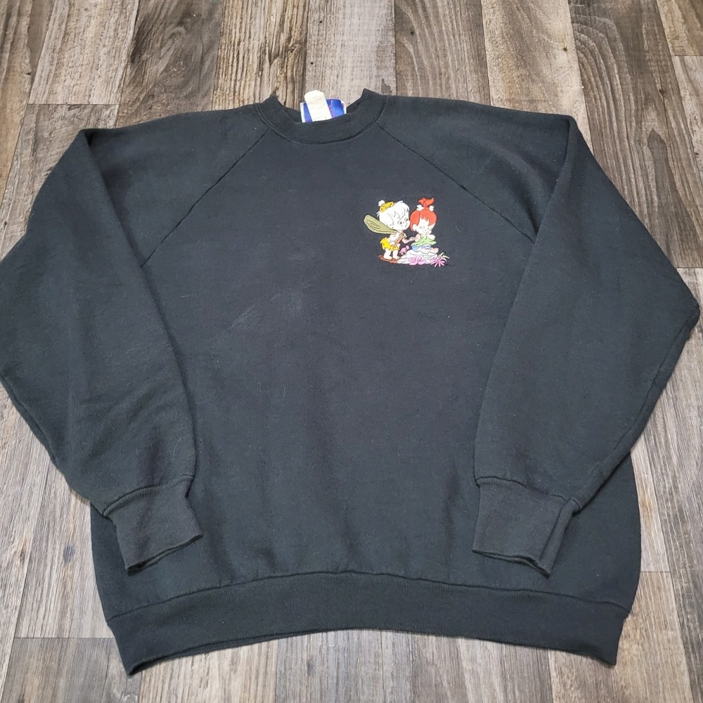 Vintage 1990s The Flintstones Embroidered Bamm Bamm Sweatshirt Size Large